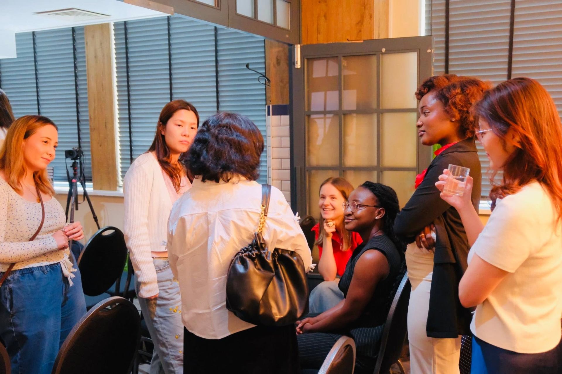 Community members in discussion